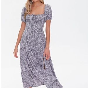 NWT Blue Floral Midi Dress